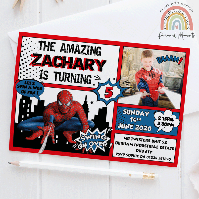 Spiderman invitations deals