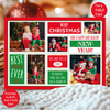a christmas card with a picture of two children