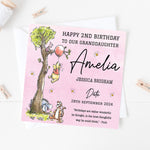Personalised Classic Winnie The Pooh 1st Birthday Card - Daughter, Granddaughter, Niece, Goddaughter Gift
