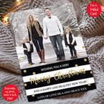 a christmas card with a photo of a family
