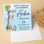 Personalised Classic Winnie The Pooh 1st Birthday Card - Daughter, Granddaughter, Niece, Goddaughter Gift