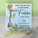 Personalised Classic Winnie The Pooh 1st Birthday Card - Daughter, Granddaughter, Niece, Goddaughter Gift