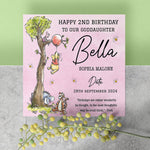 Personalised Classic Winnie The Pooh 1st Birthday Card - Daughter, Granddaughter, Niece, Goddaughter Gift