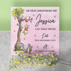 Personalised Classic Winnie The Pooh Baptism, Christening, Naming Day Card - Granddaughter, Goddaughter, Niece Girl Gift