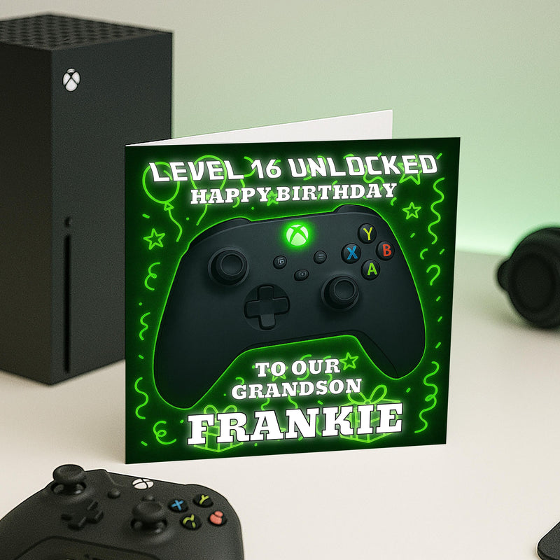Personalised Xbox Gamer Birthday Card