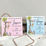 Personalised Classic Winnie The Pooh Baptism, Christening, Naming Day Card - Granddaughter, Goddaughter, Niece Girl Gift