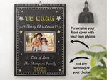 Personalised A5 Desktop Calendar 2025 – Black & Gold Design, Perfect for Christmas & Birthdays