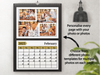Personalised A3 Wall Calendar 2025 – Black & Gold Design, Perfect for Christmas & Birthdays