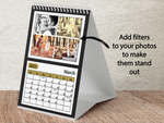 Personalised A3 Wall Calendar 2025 – Black & Gold Design, Perfect for Christmas & Birthdays
