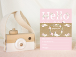 Vintage Pink Floral Botanical Boho Milestone Cards - Baby Girl Keepsake