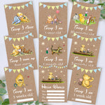 Winnie The Pooh Classic Pooh Bear 1st Year Milestone Cards - Blue Baby Boys Keepsake
