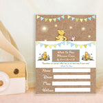 Winnie The Pooh Classic Pooh Bear 1st Year Milestone Cards - Blue Baby Boys Keepsake