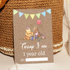 Winnie The Pooh Classic Pooh Bear 1st Year Milestone Cards - Blue Baby Boys Keepsake