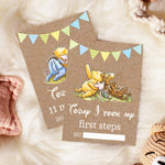 Winnie The Pooh Classic Pooh Bear 1st Year Milestone Cards - Blue Baby Boys Keepsake