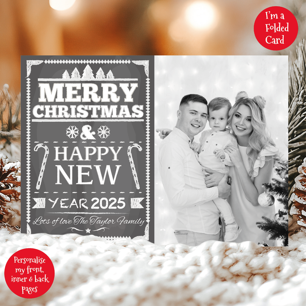 a merry christmas and happy new year card