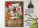 Personalised A5 Wall Calendar 2025 – Rustic Wood & Christmas Decor Design