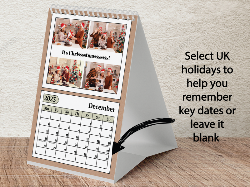 Personalised A5 Wall Calendar 2025 – Gingerbread House Christmas Design