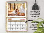 Personalised A5 Wall Calendar – Elegant Lights Design, Perfect for Christmas & Birthdays 2025