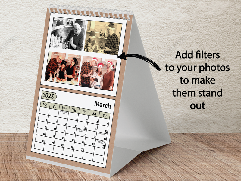Personalised A4 Wall Calendar 2025 – Gingerbread House Christmas Design