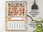 Personalised A5 Desktop Calendar – Elegant Lights Design, Perfect for Christmas & Birthdays 2025
