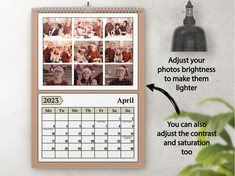 Personalised A5 Desktop Calendar 2025 – Gingerbread House Christmas Design
