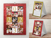 Personalised A5 Desktop Calendar 2025 – Red Glitter Effect & Gold Number Design