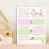 Personalised 1st Birthday Time Capsule Cards, Fairy, Pixie First Birthday Party Games