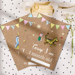 Winnie The Pooh Classic Pooh Bear 1st Year Milestone Cards - Blue Baby Boys Keepsake