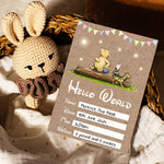 Winnie The Pooh Classic Pooh Bear 1st Year Milestone Cards - Blue Baby Boys Keepsake