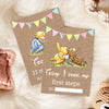 Winnie The Pooh Classic Pooh Bear 1st Year Milestone Cards - Blue Baby Boys Keepsake