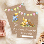 Winnie The Pooh Classic Pooh Bear 1st Year Milestone Cards - Blue Baby Boys Keepsake