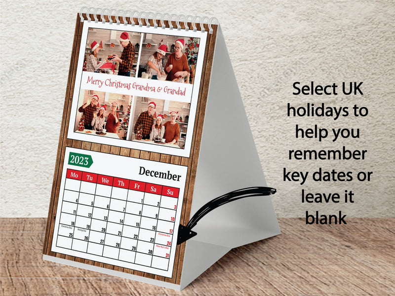 Personalised A5 Desktop Calendar – Custom Photo Gift, Start Any Month, Perfect for Christmas & Birthdays - Year 2025
