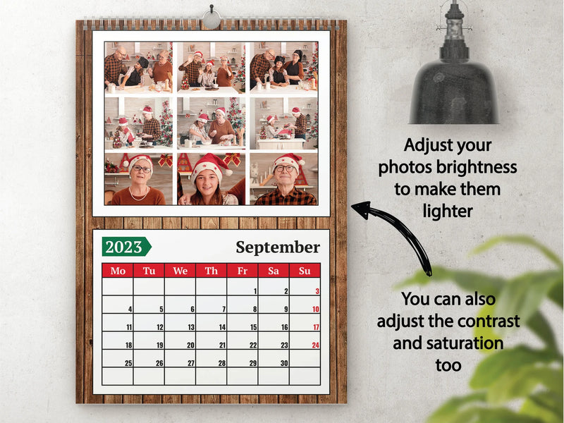 Personalised A5 Desktop Calendar – Custom Photo Gift, Start Any Month, Perfect for Christmas & Birthdays - Year 2025
