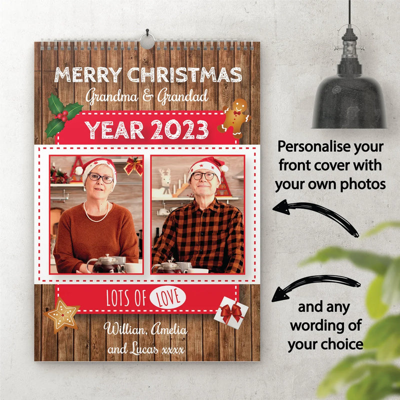 Personalised A4 Wall Calendar – Custom Photo Gift, Start Any Month, Perfect for Christmas & Birthdays - Year 2025