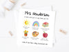 Personalised Teacher Thank You Card - School Nursery End of Term Card