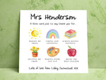 Personalised Teacher Thank You Card - School Nursery End of Term Card