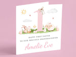 Pink 1st Easter Card for Baby - Personalised for Daughter, Niece, Granddaughter, Goddaughter