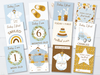 Vintage Boho Blue Baby Boy Milestone Cards - Perfect New Baby or Baby Shower Gift