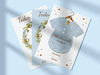 Vintage Boho Blue Baby Boy Milestone Cards - Perfect New Baby or Baby Shower Gift