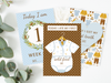 Vintage Boho Blue Baby Boy Milestone Cards - Perfect New Baby or Baby Shower Gift