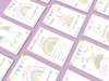 Pink Pastel Rainbow Boho Milestone Cards - Baby Girl Keepsake