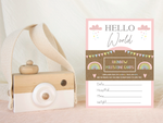Pink Pastel Rainbow Boho Milestone Cards - Baby Girl Keepsake