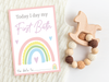 Pink Pastel Rainbow Boho Milestone Cards - Baby Girl Keepsake