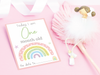 Pink Pastel Rainbow Boho Milestone Cards - Baby Girl Keepsake