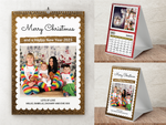Personalised A4 Wall Calendar 2025 – Glitter Effect & Colourful Design