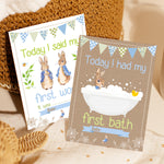 Peter Rabbit 1st Year Milestone Cards - Pink Baby Girls Keepsake