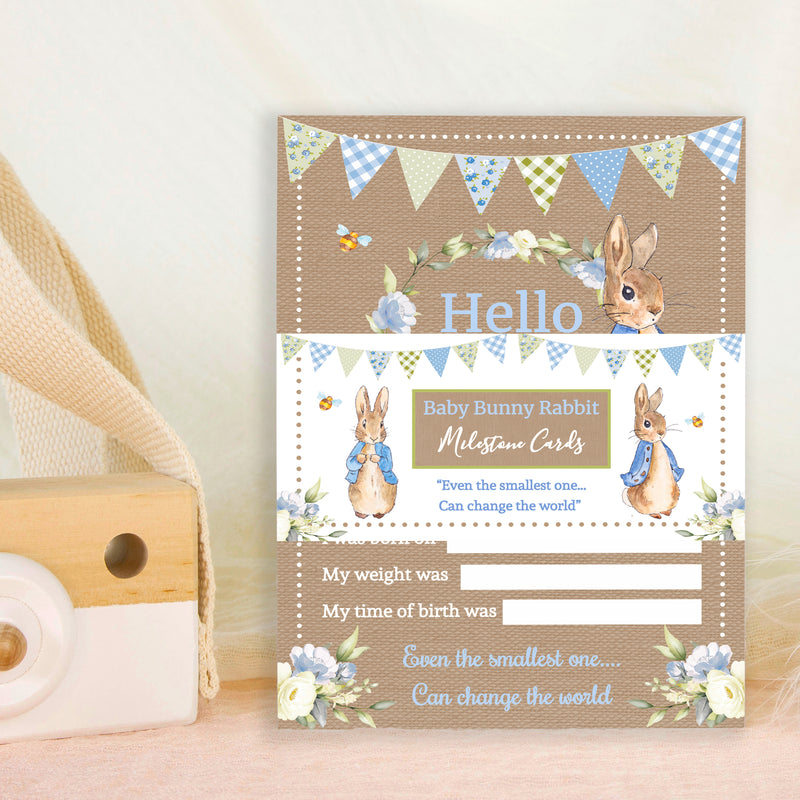 Peter Rabbit 1st Year Milestone Cards - Pink Baby Girls Keepsake