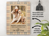 Personalised A3 Wall Calendar 2025 – Classic Plaid & Rustic Family Design