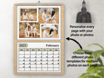 Personalised A3 Wall Calendar 2025 – Classic Plaid & Rustic Family Design