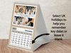 Personalised A3 Wall Calendar 2025 – Classic Plaid & Rustic Family Design